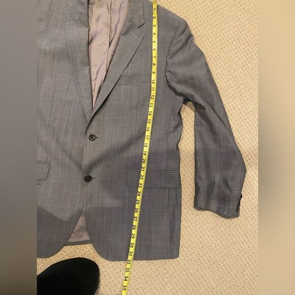 HUGO BOSS Tailored Vintage Classic Gray Men's Blazer Size 42L - Picture 6 of 13